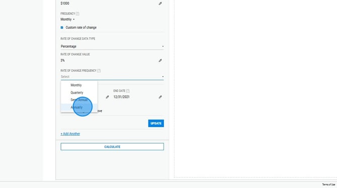 Configuring Custom Dollar Cost Averaging Rates - Step 7