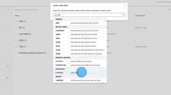 Configuring Portfolio Drift Alerts and Notes in YCharts - Step 18