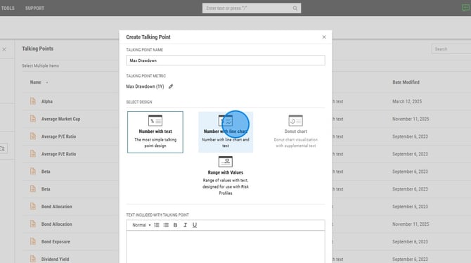 Create A New Talking Point In YCharts - Step 5