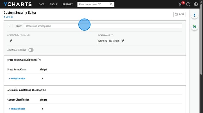 Create a Custom Security in YCharts - Step 12