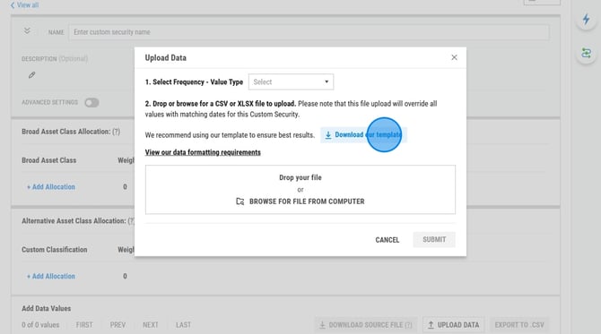 Create a Custom Security in YCharts - Step 5