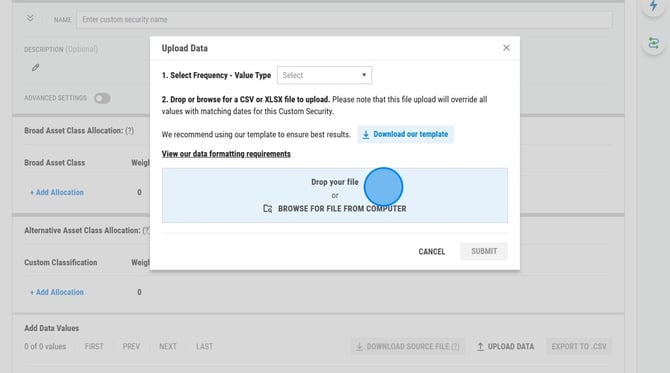 Create a Custom Security in YCharts - Step 6