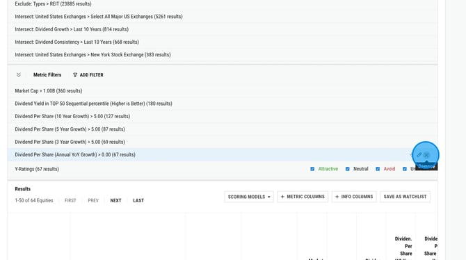 Create a Custom Stock Screen on YCharts - Step 4