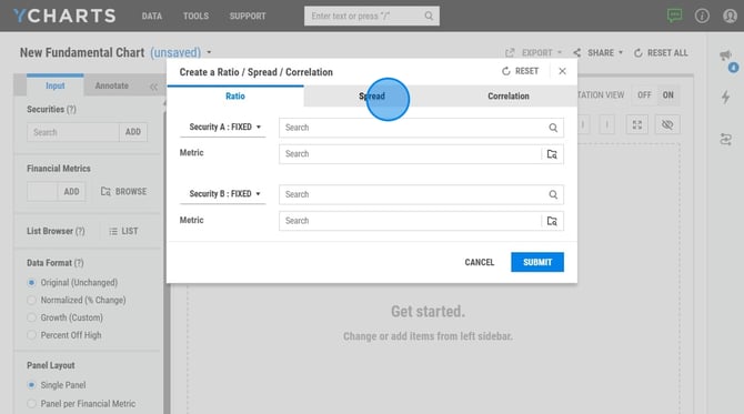 Creating Financial Data Visualizations on YCharts - Step 17