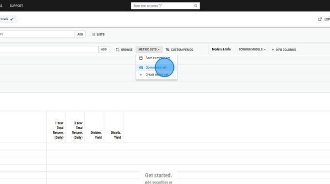 Creating and Sharing Custom Metric Sets in YCharts - Step 6