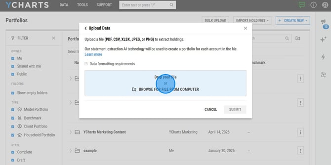 Creating and Updating a Portfolio on YCharts - Step 12