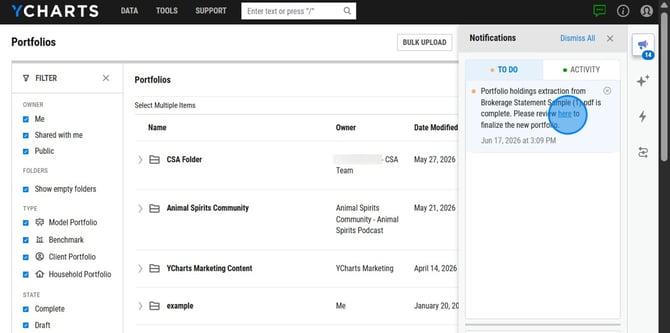 Creating and Updating a Portfolio on YCharts - Step 15