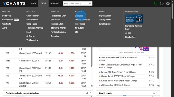 Creating and Updating a Portfolio on YCharts - Step 2 (2)