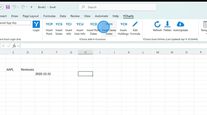 How To Insert Point And Series Dates In Excel - Step 5