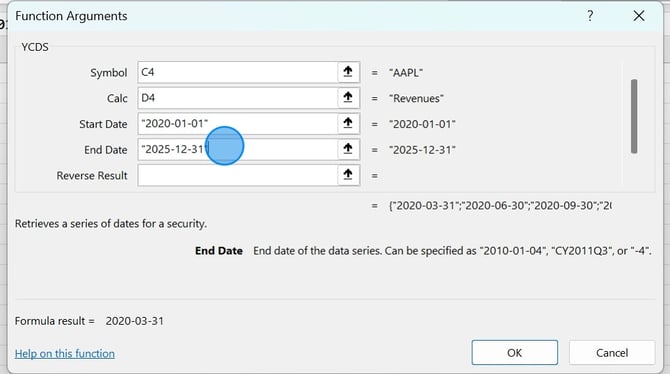 How To Insert Point And Series Dates In Excel - Step 6