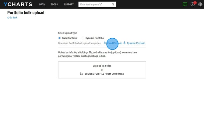 How to Bulk Upload Portfolios on YCharts - Step 2