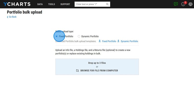 How to Bulk Upload Portfolios on YCharts - Step 3