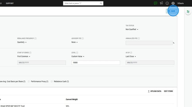 How to Create a New Client Portfolio on YCharts - Step 9