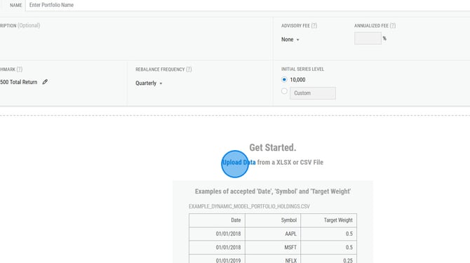 How to Create a New Dynamic Portfolio - Step 3