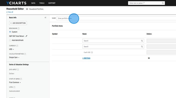 How to Create and Rename a Household Portfolio - Step 9