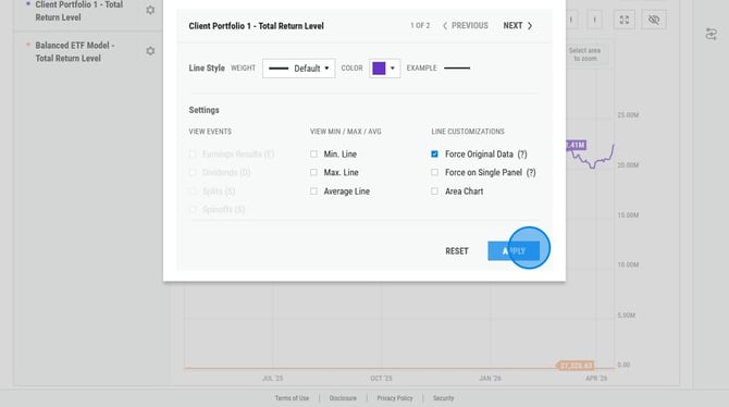 How to Customize YCharts Data Annotations and Chart Types - Step 4