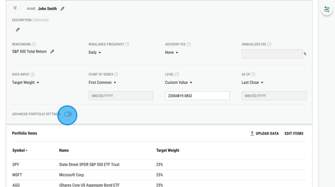 How to Edit a Model Portfolios Performance Proxy on YCharts - Step 2