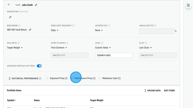 How to Edit a Model Portfolios Performance Proxy on YCharts - Step 3