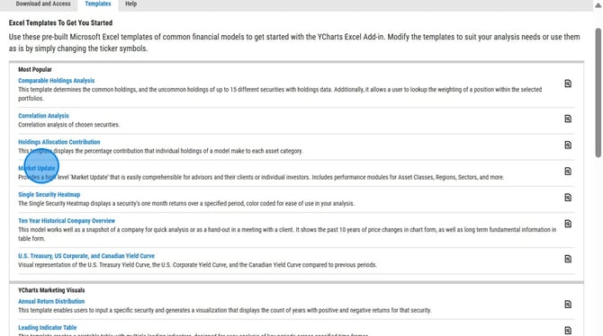 How to Export Market Update Results to Excel - Step 2