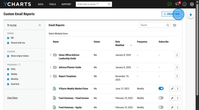 How to Schedule a Weekly Email Report of Fund Holdings - Step 2