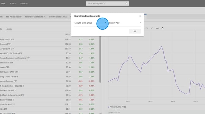How to Share a YCharts Dashboard With Your Team - Step 2