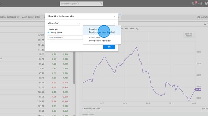 How to Share a YCharts Dashboard With Your Team - Step 5
