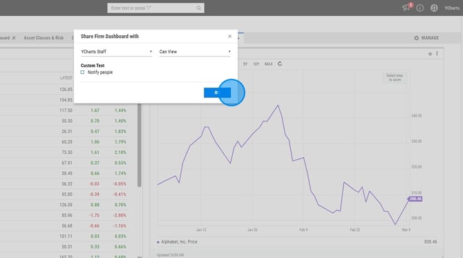 How to Share a YCharts Dashboard With Your Team - Step 7