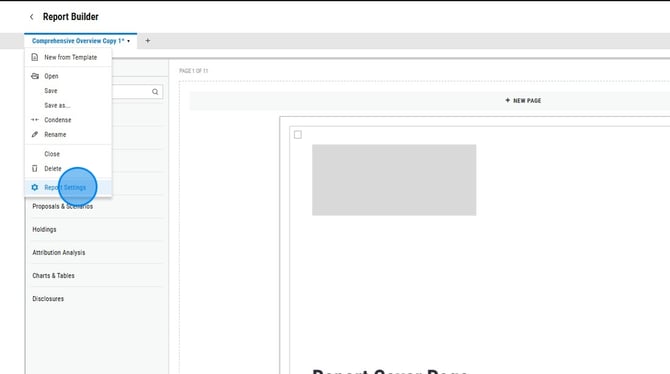 Include Benchmark in YCharts PDF Reports - Step 0