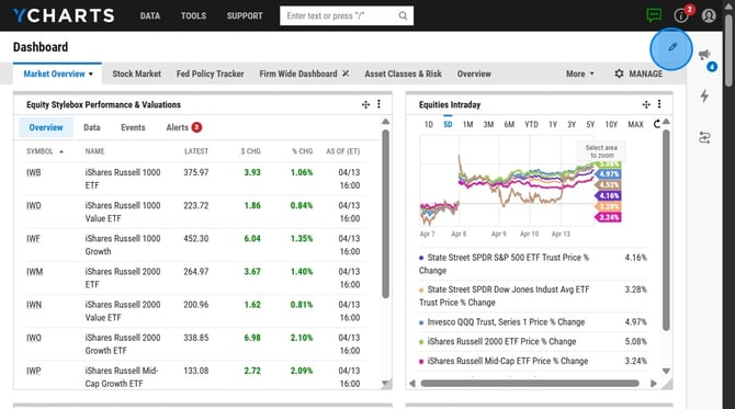 Managing Client Portfolios and Custom Charts in YCharts - Step 2