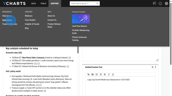 Map Securities to Imported Symbols in YCharts - Step 1
