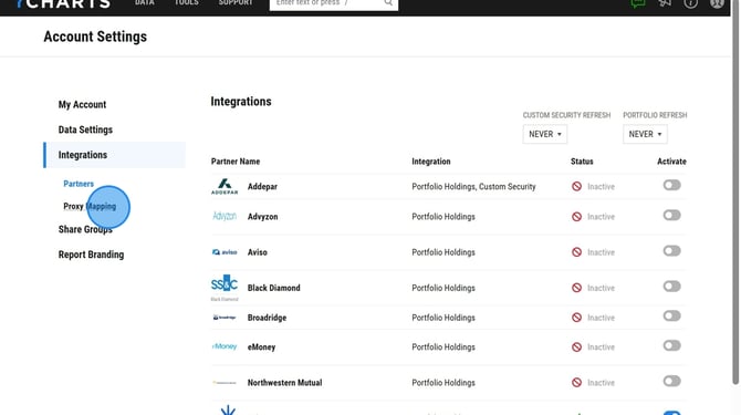 Map Securities to Imported Symbols in YCharts - Step 2