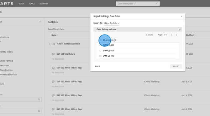 Navigating To Client Household Portfolio In Orion - Step 5