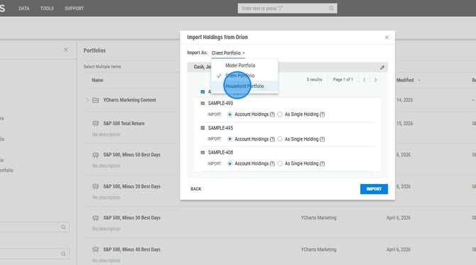 Navigating To Client Household Portfolio In Orion - Step 6