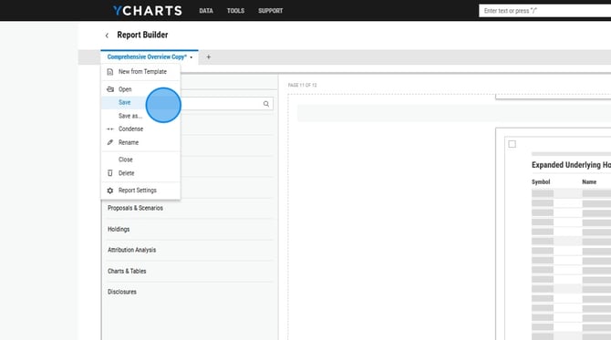 Ycharts Workflow - Step 1